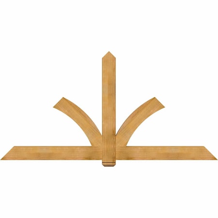 Ekena Millwork Redmond Rough Sawn Timber Gable Bracket, Western Red Cedar, 96"W x 48"H x 4"D x 6"F, 12/12 Pitch GBW096X48X0406RED00RWR